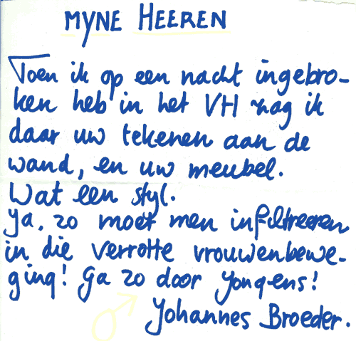 Brief van Johannes Broeder
